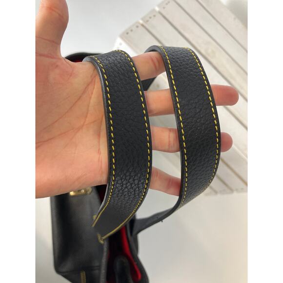 DOONEY & BOURKE X-LARGE BLACK PEBBLED LEATHER SHOULDER BAG - Picture 14 of 16